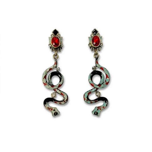 Vintage Snake Drop Earrings