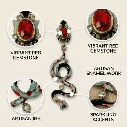 Vintage Snake Drop Earrings