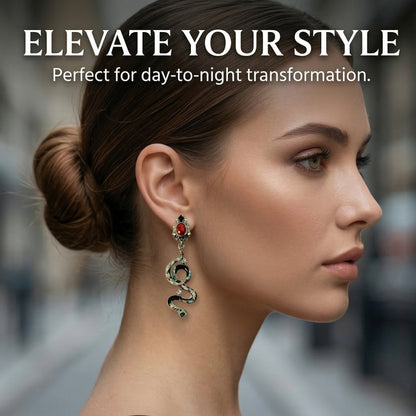 Vintage Snake Drop Earrings