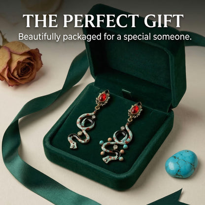 Vintage Snake Drop Earrings