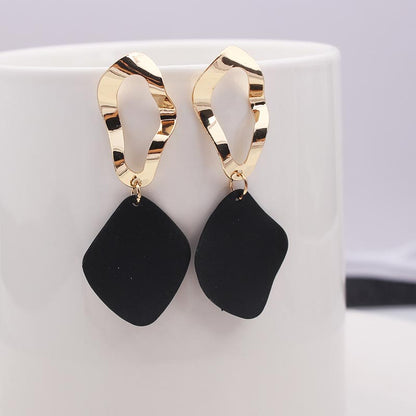 Geometric-shaped drop earrings
