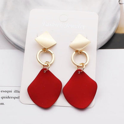 Geometric-shaped drop earrings