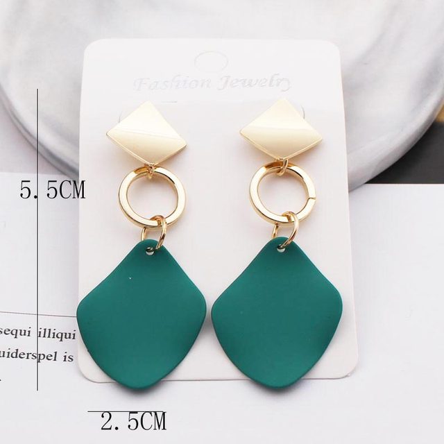Geometric-shaped drop earrings