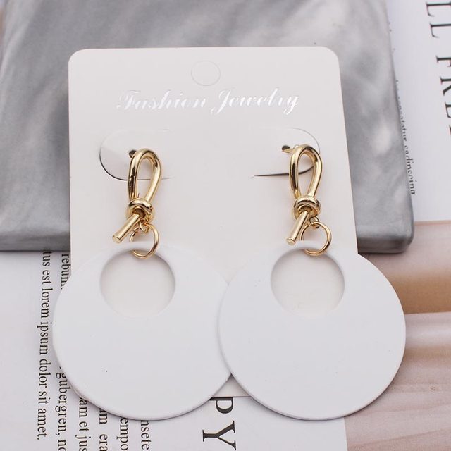 Geometric-shaped drop earrings