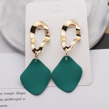 Geometric-shaped drop earrings