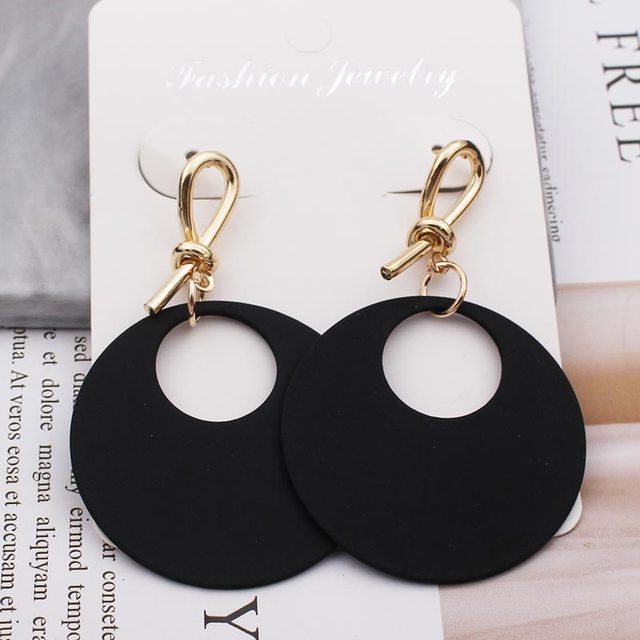 Geometric-shaped drop earrings