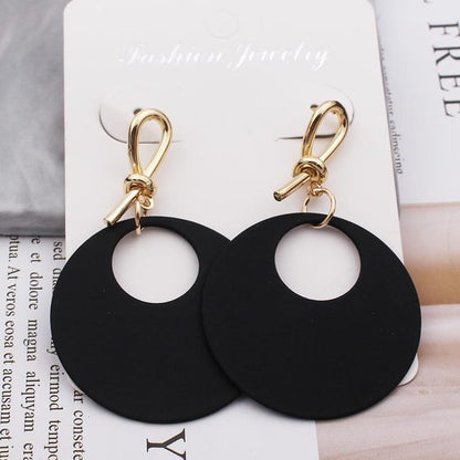 Geometric-shaped drop earrings