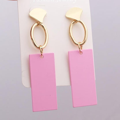 Geometric-shaped drop earrings