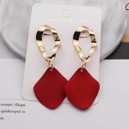 Geometric-shaped drop earrings