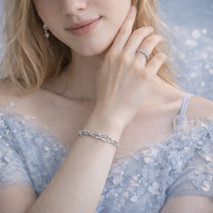 Silver Wave Adjustable Bracelet