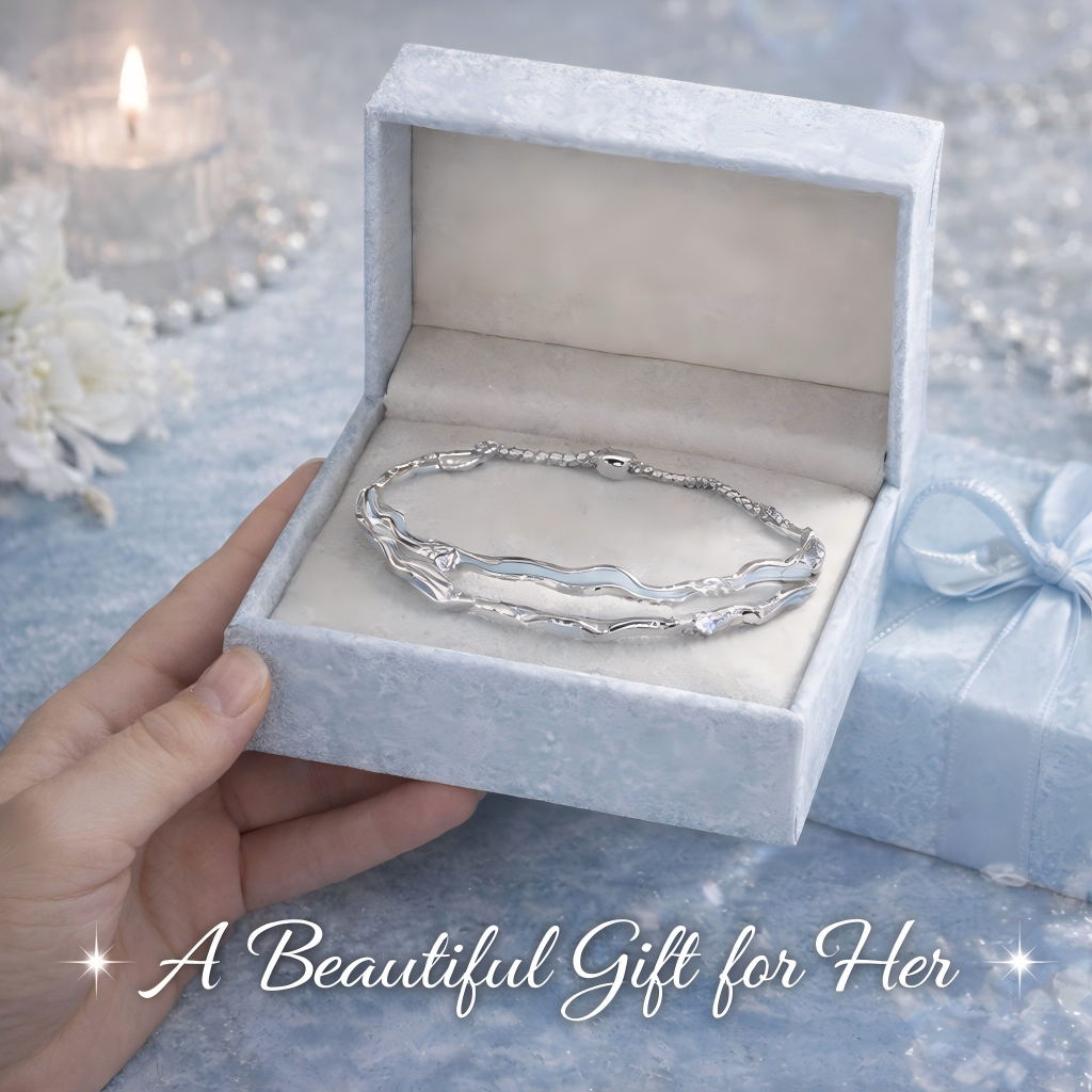 Silver Wave Adjustable Bracelet