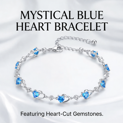 Blue Heart Crystal Bracelet