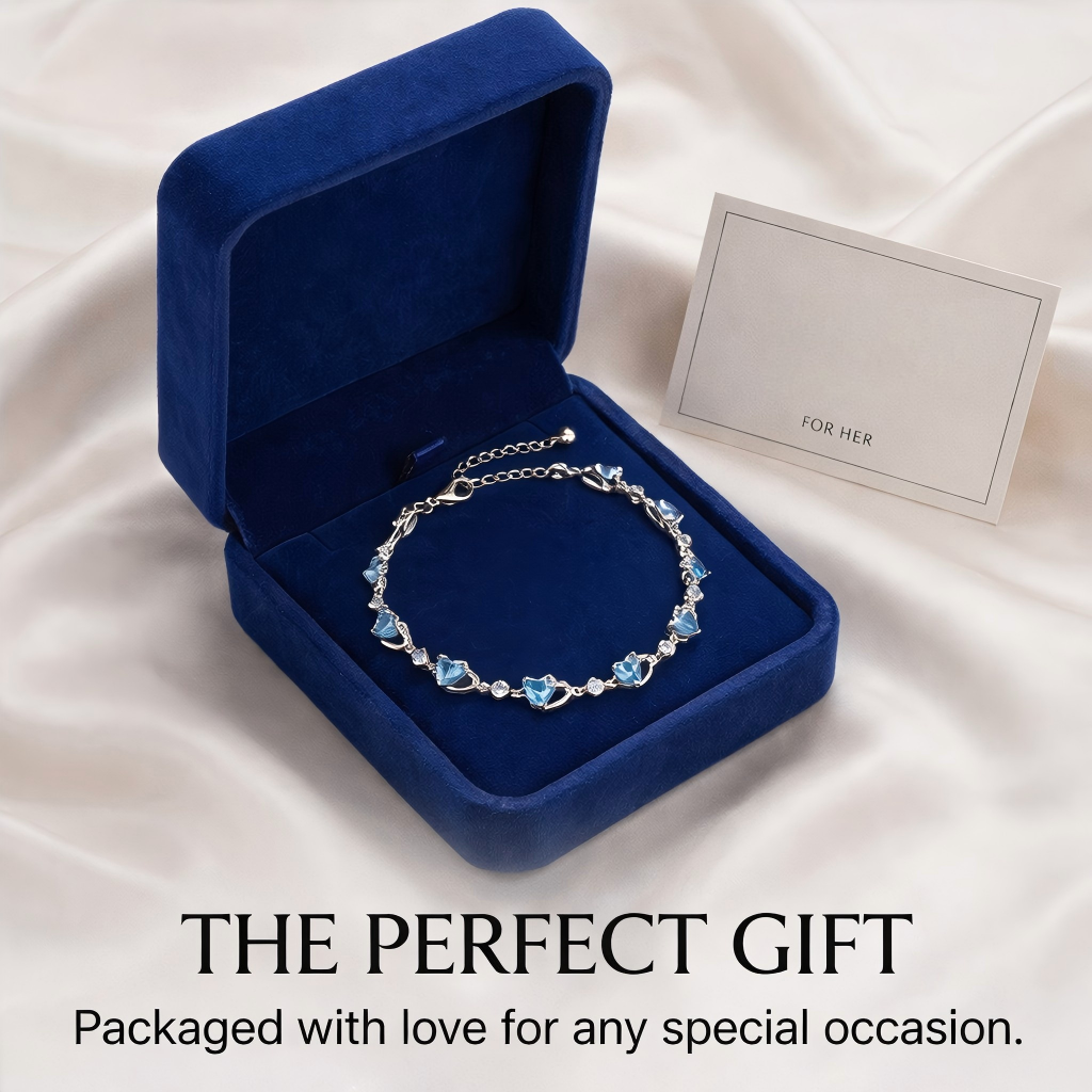 Blue Heart Crystal Bracelet